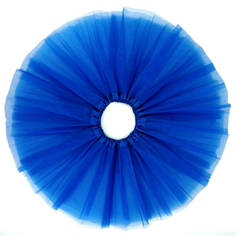 BGFKS 5 Layered Tulle Tutu Skirt for Girls with Hairbow, Ballet Dressing Up Kid Tutu Skirt (Dark Blue, 8-15 Years Old) - Image 2